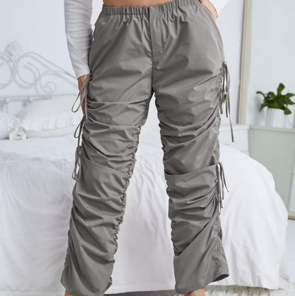 NWOT SHEIN SEXY Medium Elastic Waist Ruched Knot Pants Medium - Picture 6 of 6
